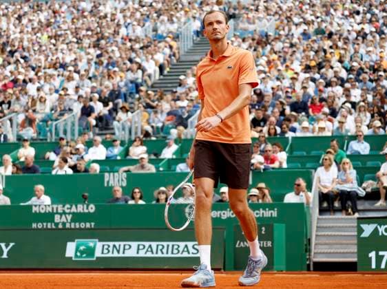 Monte-Carlo Rolex Master Tennis PHOTOPQR NICE MATIN Dylan Meiffret ; Roquebrune Cap-Martin ; 08 04 2026 ; 119e edition du Rolex Monte-Carlo Masters de Tennis. Matchs du 5e jour. ICI : Daniil Medvedev Rolex Monte-Carlo Masters at Monte-Carlo Country Club on April 7, 2026 in Monte-Carlo.