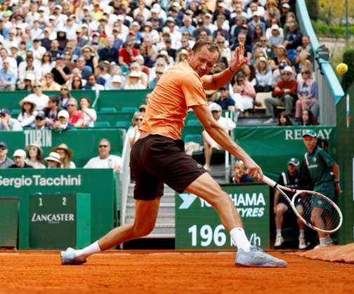 Monte-Carlo Rolex Master Tennis PHOTOPQR NICE MATIN Dylan Meiffret ; Roquebrune Cap-Martin ; 08 04 2026 ; 119e edition du Rolex Monte-Carlo Masters de Tennis. Matchs du 5e jour. ICI : Daniil Medvedev Rolex Monte-Carlo Masters at Monte-Carlo Country Club on April 7, 2026 in Monte-Carlo.