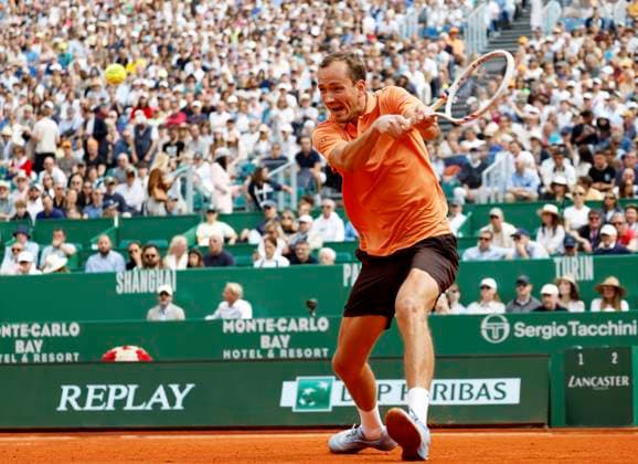 Monte-Carlo Rolex Master Tennis PHOTOPQR NICE MATIN Dylan Meiffret ; Roquebrune Cap-Martin ; 08 04 2026 ; 119e edition du Rolex Monte-Carlo Masters de Tennis. Matchs du 5e jour. ICI : Daniil Medvedev Rolex Monte-Carlo Masters at Monte-Carlo Country Club on April 7, 2026 in Monte-Carlo.
