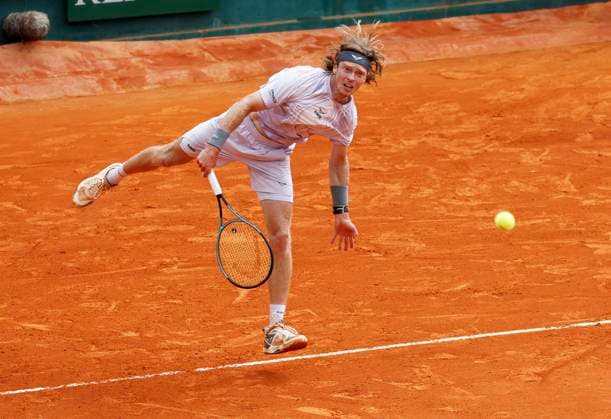 Monte-Carlo Rolex Master Tennis PHOTOPQR NICE MATIN Dylan Meiffret ; Roquebrune Cap-Martin ; 08 04 2026 ; 119e edition du Rolex Monte-Carlo Masters de Tennis. Matchs du 5e jour. ICI : Andrei Rublev (ici sur la photo) perd son match contre Zizou Bergs Rolex Monte-Carlo Masters at Monte-Carlo Country Club on April 8, 2026 in Monte-Carlo.Rolex Monte-Carlo Roquebrune Cap-Martin France  Copyright: xPHOTOPQR NICExMATIN MAXPPPxDylanxMeiffretx 20260408NIM8707 20260408NIM8707