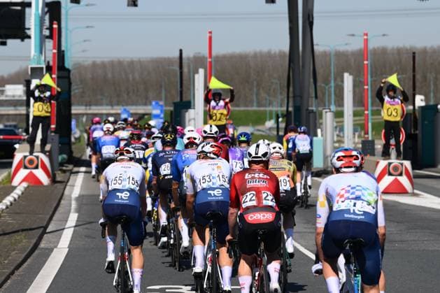 Scheldeprijs 2026 Cycling Race SCHOTEN, BELGIUM - APRIL 08 : Illustration picture during the 114th edition of Scheldeprijs an UCI ProSeries 1.Pro one day cycling road race for Men Elite of 205 km with start in Terneuzen and finish in Schoten on April 8, 2026 in Schoten, Belgium, 08 04 2026 ( Motordriver Kenny Verfaillie - Schoten Belgium  Copyright: xVincentxKalutx