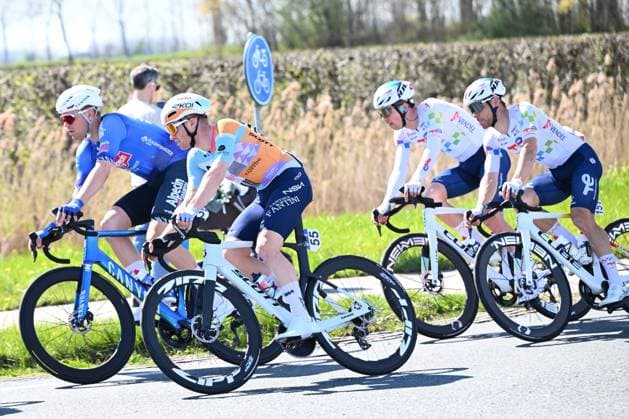 Scheldeprijs 2026 Cycling Race SCHOTEN, BELGIUM - APRIL 08 : Van Tricht Floris (BEL) of NSN Cycling Team during the 114th edition of Scheldeprijs an UCI ProSeries 1.Pro one day cycling road race for Men Elite of 205 km with start in Terneuzen and finish in Schoten on April 8, 2026 in Schoten, Belgium, 08 04 2026 ( Motordriver Kenny Verfaillie - Schoten Belgium  Copyright: xVincentxKalutx