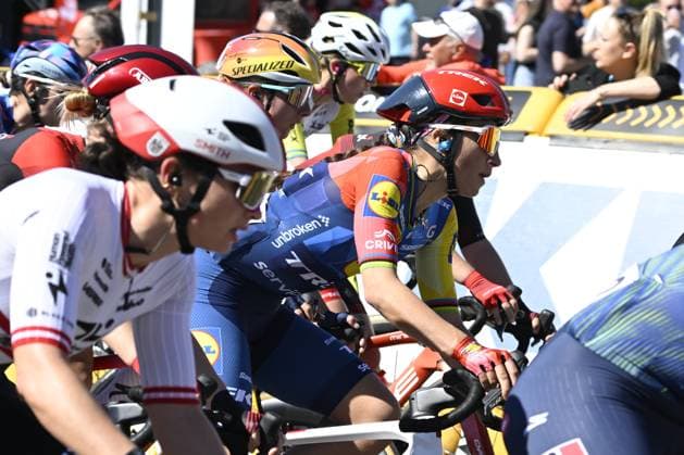 Italian Elisa Balsamo of Lidl-Trek pictured in action during the women s race of the Scheldeprijs one day cycling event, 130,3km from and to Schoten on Wednesday 08 April 2026. TOM GOYVAERTS TomxGoyvaerts  x170170618x