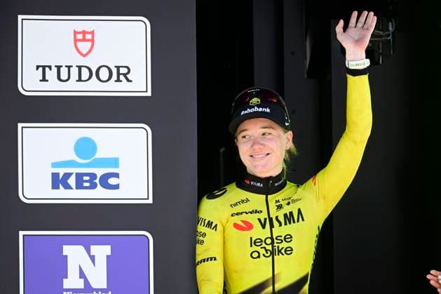 Scheldeprijs 2026 Cycling Race - Women Elite SCHOTEN, BELGIUM - APRIL 08 : Kool Charlotte (NED) of Fenix-Premier Tech first, Veenhoven Nienke (NED) of Team Visma Lease a Bike second and Balsamo Elisa (ITA) of Lidl - Trek Third during the podium ceremony of the 6th edition of Scheldeprijs an UCI ProSeries one day cycling road race for Women Elite of 130,3 km with start in Schoten and finish in Schoten on April 8, 2026 in Schoten, Belgium, 08 04 2026 Schoten Belgium  Copyright: xPeterxDexVoechtx
