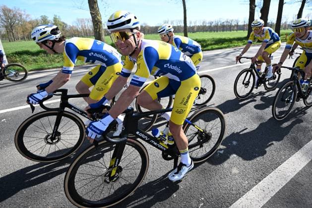 Belgian Jules Hesters of Team Flanders-Baloise pictured in action during the men s race of the Scheldeprijs one day cycling event, 205,2km from Terneuzen, the Netherlands to Schoten, Belgium on Wednesday 08 April 2026. MAARTENxSTRAETEMANS  x170187542x