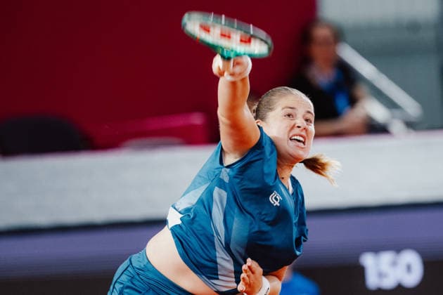 TENNIS - WTA, Tennis Damen Upper Austria Ladies Linz LINZ,AUSTRIA,08.APR.26 - TENNIS - WTA Tour, Upper Austria Ladies Linz. Image shows Jelena Ostapenko (LAT).  GEPAxpictures xAlexanderxSolc