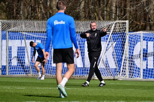 08.04.2026, Fußball, Herren, 2.BL, Saison 2025 2026, Training Holstein Kiel Trainer Tim Walter (Kiel) Kiel, Projensdorf Projensdorf, Trainigsplatz Schleswig-Holstein Deutschland