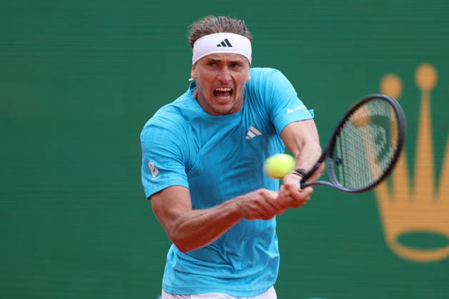 Rolex Monte-Carlo Masters - Day Four Alexander Zverev of Germany plays a backhand during his Round of 32 match against Cristian Garin of Chile day Four of the Rolex Monte-Carlo Masters at Monte-Carlo Country Club on April 8, 2025 in Monte-Carlo, Monaco. Monaco Monte-Carlo Country Club Monte_Carlo Monaco Copyright: xAllstarxPicturexLibraryxLtdx