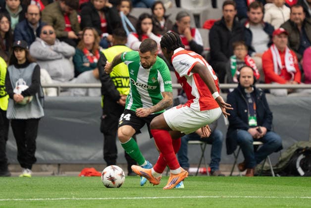 Braga v Real Betis. Europa League Players during the Europa Leage match, between Braga and Real Betis played at Braga Municipal Stadium on April 8, 2026 in Braga, Portugal Braga Portugal Copyright: xAdrianxFernandezx xAgenciaxLOFx