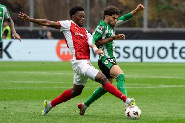 Braga v Real Betis. Europa League Players during the Europa Leage match, between Braga and Real Betis played at Braga Municipal Stadium on April 8, 2026 in Braga, Portugal Braga Portugal Copyright: xAdrianxFernandezx xAgenciaxLOFx