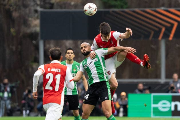Braga v Real Betis. Europa League Players during the Europa Leage match, between Braga and Real Betis played at Braga Municipal Stadium on April 8, 2026 in Braga, Portugal Braga Portugal Copyright: xAdrianxFernandezx xAgenciaxLOFx