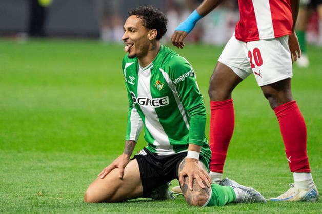 Braga v Real Betis. Europa League Real Betis player during the Europa Leage match, between Braga and Real Betis played at Braga Municipal Stadium on April 8, 2026 in Braga, Portugal Braga Portugal Copyright: xAdrianxFernandezx xAgenciaxLOFx