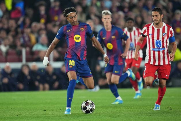 UEFA Champions League match, Quarter-Finals, first leg, between FC Barcelona, Barca and Atletico de Madrid played at Spotify Camp Nou Stadium on April 8, 2026 in Barcelona, Spain. (Photo by Bagu Blanco PRESSINPHOTO) Copyright: xBaguxBlancox xPRESSINPHOTOx