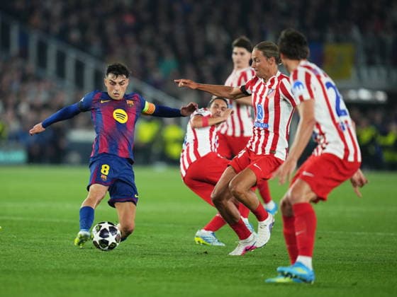 UEFA Champions League match, Quarter-Finals, first leg, between FC Barcelona, Barca and Atletico de Madrid played at Spotify Camp Nou Stadium on April 8, 2026 in Barcelona, Spain. (Photo by Bagu Blanco PRESSINPHOTO) Copyright: xBaguxBlancox xPRESSINPHOTOx