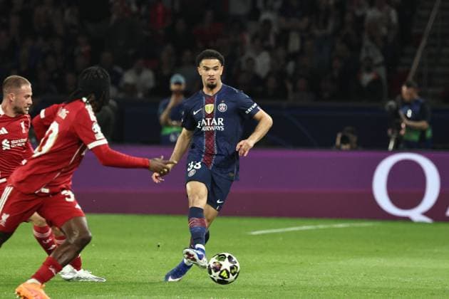 Ligue des Champions Psg Liverpool PHOTOPQR LE PARISIEN LP Fred Dugit ; Paris ; 08 04 2026 ; Sports Parc des Princes, Paris (XVIe), le 08 04 2026 Quart de finale aller de ligue des Champions Psg-Liverpool LP Fred Dugit Warren Zaire Emery --8 April 2026 Parc des Princes, Paris (16th arrondissement), France Champions League quarter-final first leg: PSG v Liverpool