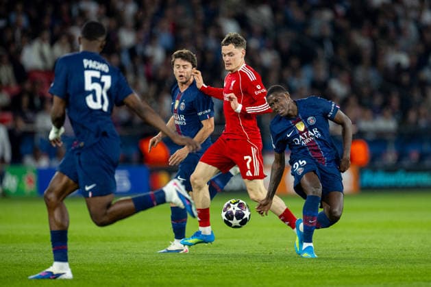 Football - UEFA Champions League - Quarter-Final - 1st Leg - Paris Saint-Germain FC v Liverpool FC PARIS, FRANCE - Wednesday, April 8, 2026: Liverpool s Florian Wirtz during the UEFA Champions League Quarter-Final 1st Leg match between Paris Saint-Germain FC and Liverpool FC at the Parc des Princes. (Photo by David Rawcliffe Propaganda) PARIS Parc des Princes ÃŽLE-DE-FRANCE FRANCE  Copyright: xDavidxRawcliffex P2026-04-08-PSG_Liverpool-50