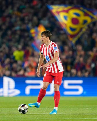 ESP: FC Barcelona, Barca - Atletico de Madrid. UEFA Champions League. Quarter-Finals, first leg. Robin Le Normand of Atletico de Madrid during UEFA Champions League match, Quarter-Finals, first leg, between FC Barcelona and Atletico de Madrid played at Spotify Camp Nou Stadium on April 8, 2026 in Barcelona, Spain. kpng Copyright: xSergioxRuizx xPRESSINPHOTOx PS_260408_BAR_ATL_CH_2526_026