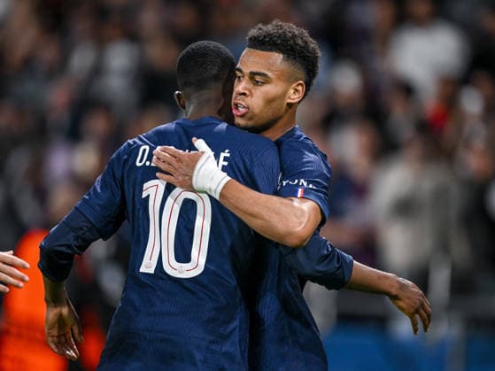 Desire Doue (Paris Saint-Germain FC) celebrates after scoring his team s first goal during the UEFA Champions League 2025 26 Quarter-Final First Leg match between Paris Saint-Germain FC and Liverpool FC at Parc des Princes on April 8, 2026 in Paris, France. (Photo by Harry Langer DeFodi Images) -