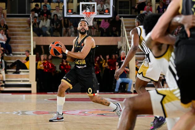 BASKET-BALL : AS Monaco VS LDLC Asvel - Turkish Airlines EuroLeague - 08 04 2026 Elie Okobo (ASM) - Turkish Airlines EuroLeague match between AS Monaco and LDLC Asvel on April 8, 2026 at the Gaston-MÃ decin sports hall in Monaco. MonacoMonaco  Copyright: xWilliamxCannarellax