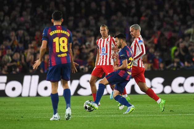UEFA Champions League 2025 2026 quarter-final, FC Barcelona, Barca Atletico de Madrid, at Estadio Campo Nou in Barcelona Spain April 08, 2026, Barcelona, Barcelona, Spain: Eric Garcia of FC Barcelona during the UEFA Champions League 2025 2026 quarter-final, FC Barcelona Atletico de Madrid, at Estadio Campo Nou in Barcelona Spain Barcelona Barcelona Spain Copyright: xPACOxLARGOx