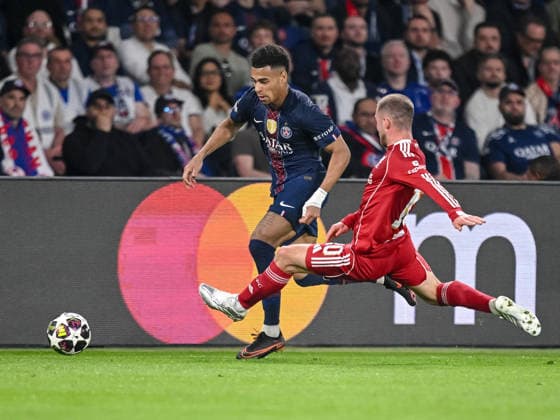 Desire Doue (Paris Saint-Germain FC) and Alexis Mac Allister (Liverpool FC) battle for the ball during the UEFA Champions League 2025 26 Quarter-Final First Leg match between Paris Saint-Germain FC and Liverpool FC at Parc des Princes on April 8, 2026 in Paris, France. (Photo by Harry Langer DeFodi Images) -