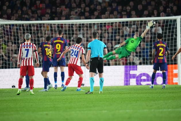 UEFA Champions League match, Quarter-Finals, first leg, between FC Barcelona, Barca and Atletico de Madrid played at Spotify Camp Nou Stadium on April 8, 2026 in Barcelona, Spain. (Photo by Bagu Blanco PRESSINPHOTO) Copyright: xBaguxBlancox xPRESSINPHOTOx