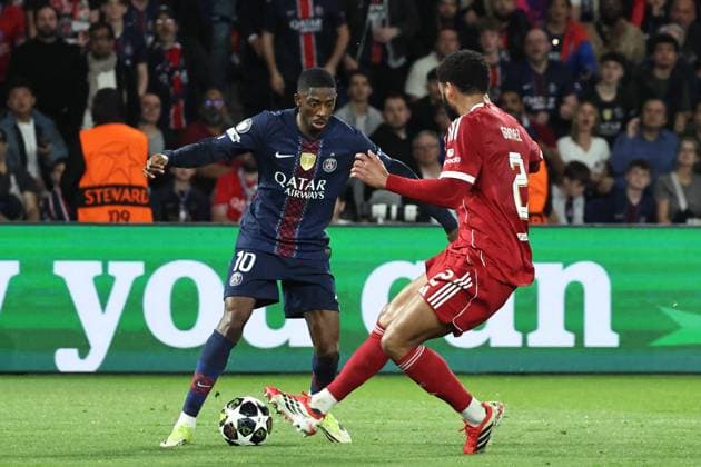 Ligue des Champions Psg Liverpool PHOTOPQR LE PARISIEN LP Fred Dugit (Staff) ; Paris ; 08 04 2026 ; Sports Parc des Princes, Paris (XVIe), le 08 04 2026 Quart de finale aller de ligue des Champions Psg-Liverpool LP Fred Dugit Ousmane Dembélé -- 8 April 2026 Parc des Princes, Paris (16th arrondissement), France Champions League quarter-final first leg: PSG v Liverpool