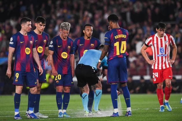 UEFA Champions League 2025 2026 quarter-final, FC Barcelona, Barca Atletico de Madrid, at Estadio Campo Nou in Barcelona Spain Barcelona Barcelona Spain Copyright: xPACOxLARGOx