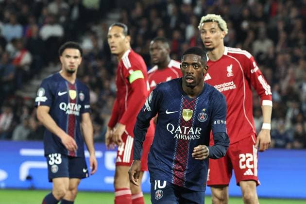 Ligue des Champions Psg Liverpool PHOTOPQR LE PARISIEN LP Fred Dugit (Staff) ; Paris ; 08 04 2026 ; Sports Parc des Princes, Paris (XVIe), le 08 04 2026 Quart de finale aller de ligue des Champions Psg-Liverpool LP Fred Dugit Ousmane Dembélé -- 8 April 2026 Parc des Princes, Paris (16th arrondissement), France Champions League quarter-final first leg: PSG v Liverpool