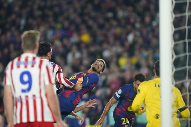 UEFA Champions League match, Quarter-Finals, first leg, between FC Barcelona, Barca and Atletico de Madrid played at Spotify Camp Nou Stadium on April 8, 2026 in Barcelona, Spain. (Photo by Bagu Blanco PRESSINPHOTO) Copyright: xBaguxBlancox xPRESSINPHOTOx