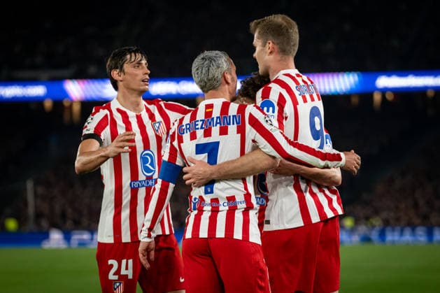Alexander Sorloth (AtlÃ tico de Madrid) celebrates after scoring his team s goal with team mates during a UEFA Champions League match between FC Barcelona, Barca and Atletico de Madrid at Spotify Camp Nou in Barcelona, , Spain, on April 08 2026. Photo by Felipe Mondino Copyright: x@FELIPExMONDINOx
