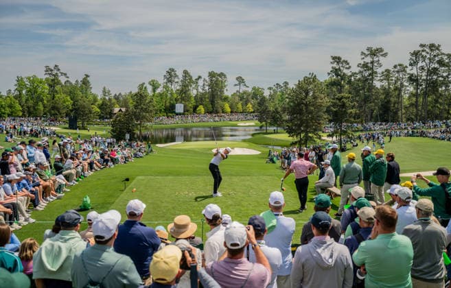 260408 Ludvig Aberg of Sweden during the Par Three Contest prior to the 2026 Masters Golf Tournament on April 8, 2026 in Augusta. Photo: Petter Arvidson BILDBYRAN kod PA PA1192 golf masters bbeng the masters augusta sverige Copyright: PETTERxARVIDSON BB260408PA061