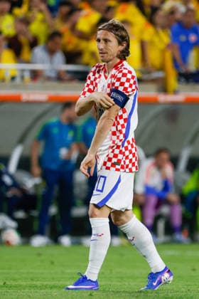 ORLANDO, FL - MARCH 26: Croatia midfielder Luka Modric (10) looks on during the Road to 26 match between Colombia and Croatia on Thursday, March 26, 2026 at Camping World Stadium in Orlando, FL. (Photo by Chris Arjoon Icon Sportswire) SOCCER: MAR 26 Road to 26 Colombia vs Croatia EDITORIAL USE ONLY Icon2603260010157