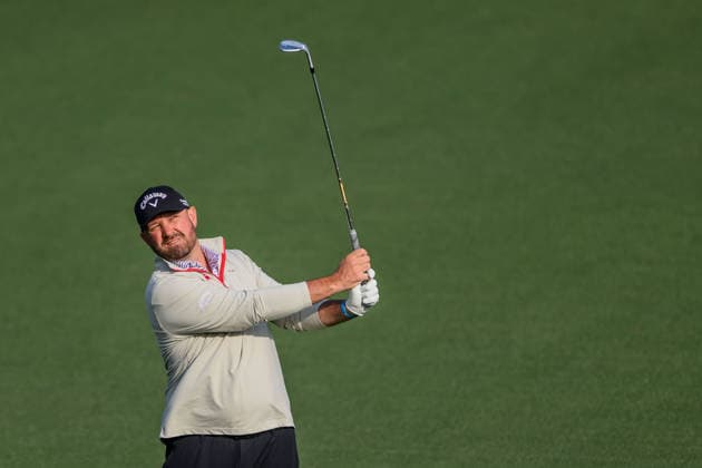 260408 Brandon Holtz of the United States during a practice round prior to the 2026 Masters Golf Tournament on April 8, 2026 in Augusta. Photo: Petter Arvidson BILDBYRAN kod PA PA1192 golf masters bbeng the masters augusta Copyright: PETTERxARVIDSON BB260408PA082