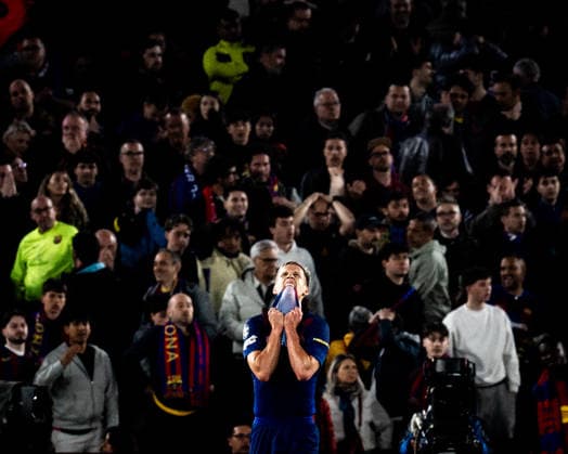 April 8, 2026, Barcelona, Barcelona, Spain: Dani Olmo of FC Barcelona, Barca in action during the UEFA Champions League Quarter Final match between FC Barcelona and Atletico de Madrid at Spotify Camp Nou on April 8, 2026 in Barcelona, Spain. Barcelona Spain - ZUMAs316 20260408_znp_s316_054 Copyright: xMartixSeguraxRamonedax