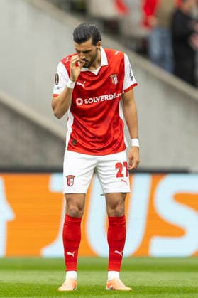 SC Braga v Real Betis Balompie - UEFA Europa League 2025 26 Quarter-Final First Leg Florian Grillitsch celebrates a goal during the UEFA Europa League 2025 26 quarter-final match between Braga and Real Betis at the Estadio Municipal de Braga in Braga, Portugal, on April 7, 2026. Braga Braga Portugal  Copyright: xDiegoxMaranhaox originalFilename:maranhao-scbragav260408_npt0Q.jpg