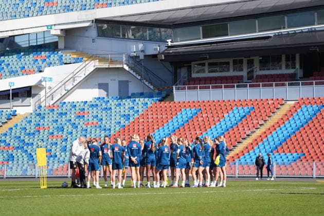 GÖTEBORG, SVERIGE 20260409 Damlandslaget i fotboll tränar pa Ullevi i samband med samlingen i Göteborg inför VM-kval. GÖTEBORG SVERIGE x9200x