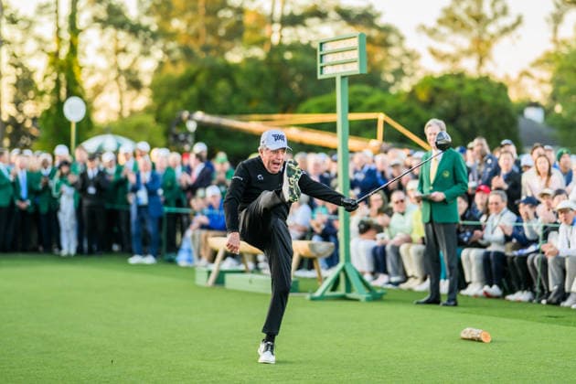 260409 Gary Player of South Africa playing in the Honorary Starters during the first round of the 2026 Masters Golf Tournament on April 9, 2026 in Augusta. Photo: Petter Arvidson BILDBYRAN kod PA PA1193 golf masters bbeng the masters augusta Copyright: PETTERxARVIDSON BB260409PA007