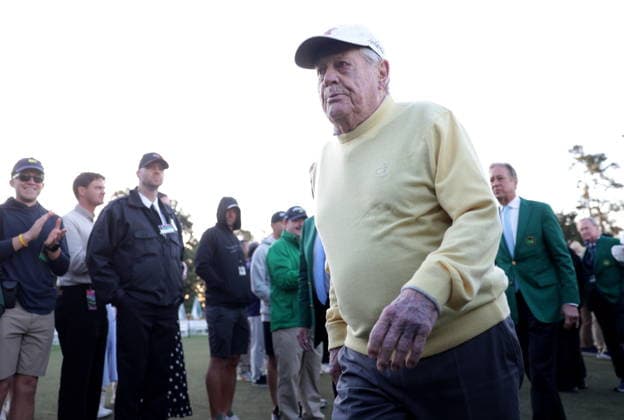 Golf 2026 Masters Tournament - Round 1 Golf legend Jack Nicklaus walks off after taking part in the ceremonial first tee as a Honorary Starter before Round 1 of the 2026 Masters tournament in August, Georgia, USA, 09 April 2026. Augusta United States  Copyright: xCHRISxTORRESx