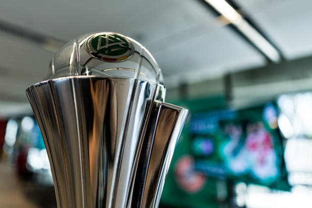 DFB-Pokal der Frauen: Finalistinnen-Talk & Cup-Handover; 09.04.2026 Der DFB Pokal der Frauen im Setting des Finalistinnen-Talks in der Hennes-Weisweiler-Lounge des RheinEnergiestadions DFB-Pokal der Frauen: Finalistinnen-Talk & Cup-Handover, Köln, RheinEnergiestadion am 09.04.2026 Copyright: xBEAUTIFULxSPORTS Wunderlx