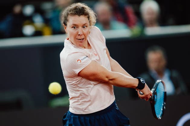 TENNIS - WTA, Tennis Damen Upper Austria Ladies Linz LINZ,AUSTRIA,09.APR.26 - TENNIS - WTA Tour, Upper Austria Ladies Linz. Image shows Anna-Lena Friedsam (GER).  GEPAxpictures xAlexanderxSolc