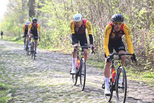 09-04-2026 Allenamento Paris - Roubaix 2026; 2026, Cofidis; Teuns, Dylan; Arenberg; 