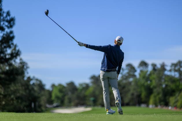 260409 Kristoffer Reitan of Norway during the first round of the 2026 Masters Golf Tournament on April 9, 2026 in Augusta. Photo: Petter Arvidson BILDBYRAN kod PA PA1193 golf masters bbeng the masters augusta norge Copyright: PETTERxARVIDSON BB260409PA065