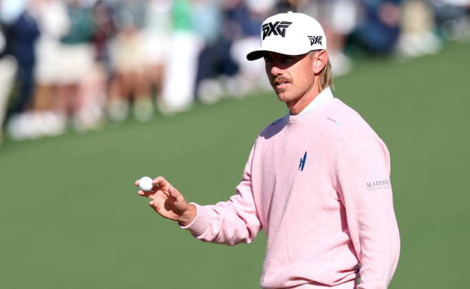 Golf 2026 Masters Tournament - Round 1 Jake Knapp of the USA reacts after a putt on hole 2 in Round 1 of the 2026 Masters tournament in August, Georgia, USA, 09 April 2026. Augusta United States  Copyright: xCHRISxTORRESx