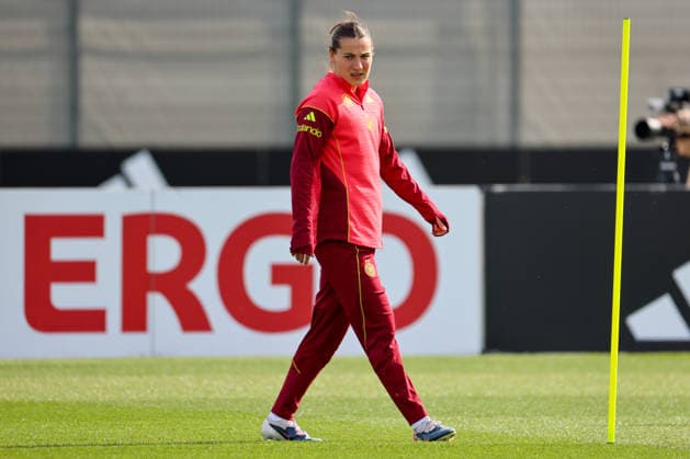 Herzogenaurach, Deutschland 09. April 2026: Länderspielmaßnahme der deutschen Fußballnationalmannschaft der Frauen zur Vorbereitung auf die WM-Qualifikation in Herzogenaurach - Training Im Bild: Carlotta Wamser (Deutschland) Copyright: HMBxMedia MadeleinexFantini