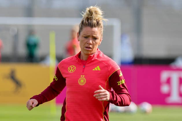 Herzogenaurach, Deutschland 09. April 2026: Länderspielmaßnahme der deutschen Fußballnationalmannschaft der Frauen zur Vorbereitung auf die WM-Qualifikation in Herzogenaurach - Training Im Bild: Linda Dallmann (Deutschland), die aufgrund persönlicher Gründe nach kurzer Abwesenheit wieder bei der Nationalmannschaft mit trainiert Copyright: HMBxMedia MadeleinexFantini
