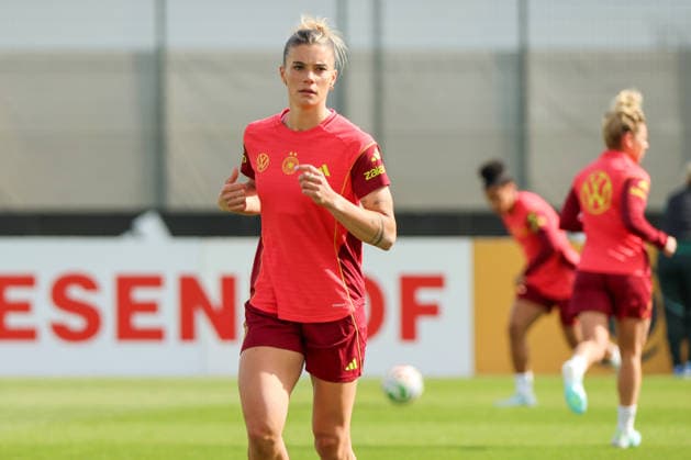 Herzogenaurach, Deutschland 09. April 2026: Länderspielmaßnahme der deutschen Fußballnationalmannschaft der Frauen zur Vorbereitung auf die WM-Qualifikation in Herzogenaurach - Training Im Bild: Selina Cerci (Deutschland) Copyright: HMBxMedia MadeleinexFantini