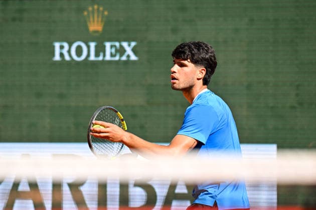 Carlos Alcaraz lors de la cinquième journée du Rolex Monte-Carlo Masters au Monte-Carlo Country Club de Monaco, le 9 avril 2026. Bruno Bebert Bestimage Carlos Alcaraz during the fifth day of the Rolex Monte-Carlo Masters at the Monte-Carlo Country Club in Monaco, on April 9, 2026. Monte-Carlo Monaco  Copyright: xBrunoxBebertx xBestimagexBrunoxBebertx xBestimagex