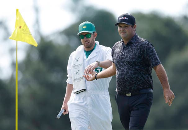 Patrick Reed walks off the 3rd green during the first day of the Masters Tournament at Augusta National Golf Club on Thursday, April 9, 2026, in Augusta, Georgia.  AUG20260409715 JOHNxANGELILLO