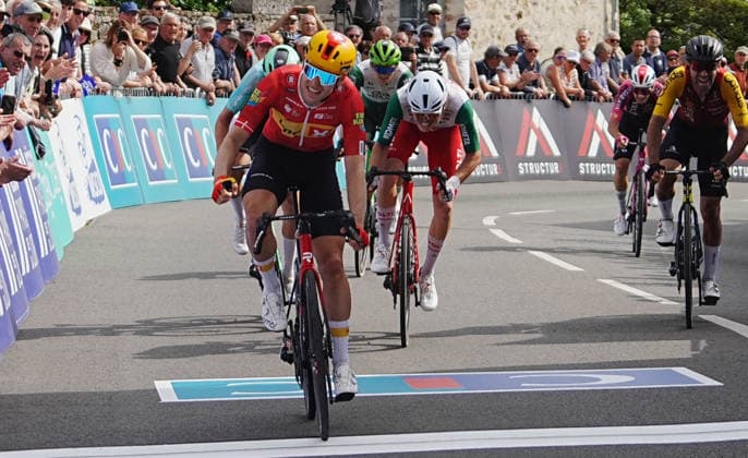 CYCLISME -TOUR REGION PAYS LOIRE - 3eme ETAPE - AVRILLE - SAINTE SUZANNE ET CHAMMES Alexander Kamp During the 3rd stage of the Pays de la Loire Regions Tour between AvrillÃ - Sainte Suzanne and Chammes in Mayenne, France. Photos by Laurent Lairys Sainte Suzanne et ChammesFrance  Copyright: xLaurentxLairysx